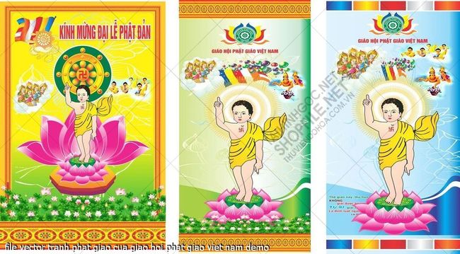 file vector tranh phat giao cua giao hoi phat giao viet nam